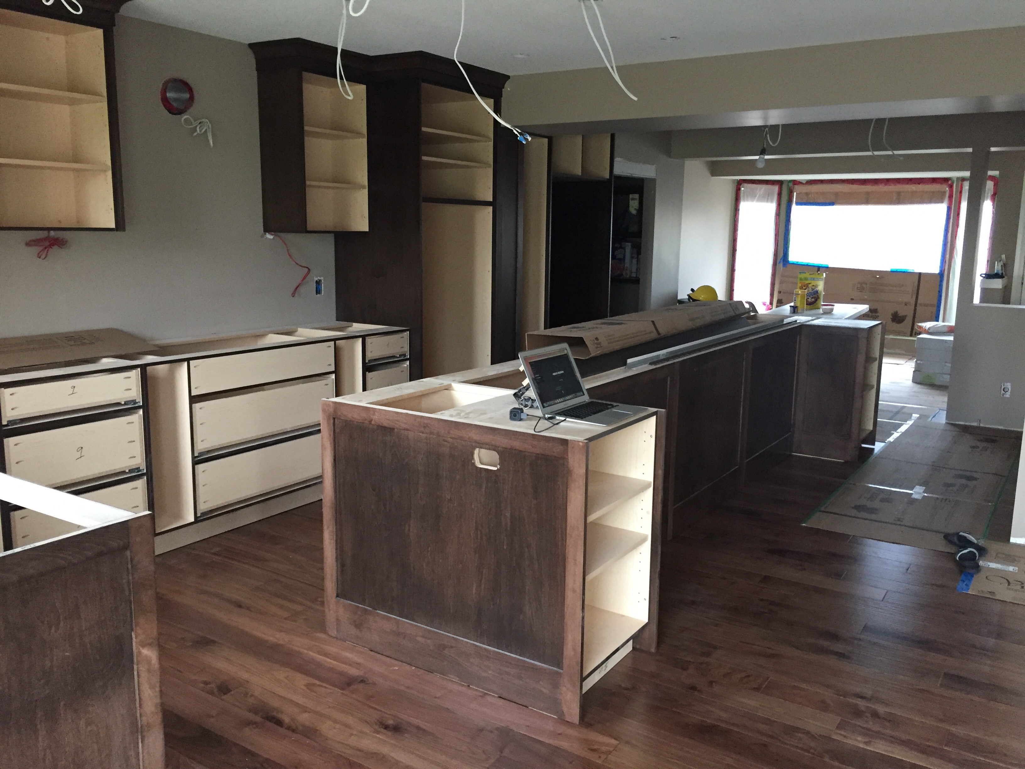 hand-scraped natural walnut